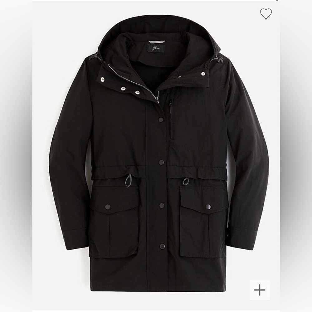 J. Crew - Perfect lightweight jacket raincoat- XXS - Black